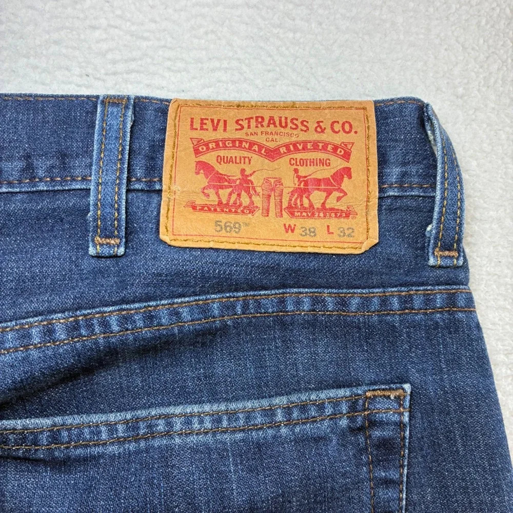 Levis‎ 569 Loose Straight Jeans Men 38x32 Blue Faded Skater Baggy Relaxed Y2K